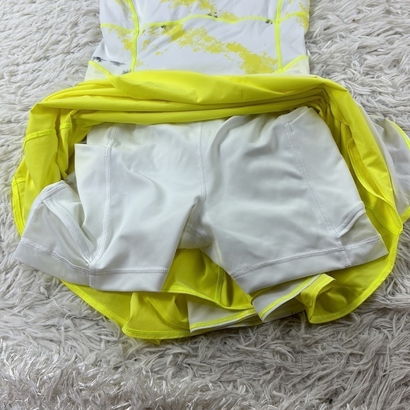 Lululemon Court Crush Dress Cross Court Wash Electric Lemon Multi Electric Lemon - Picture 7 of 12